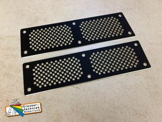 Zwarte aluminium ventilatieplaatjes op maat gemaakt